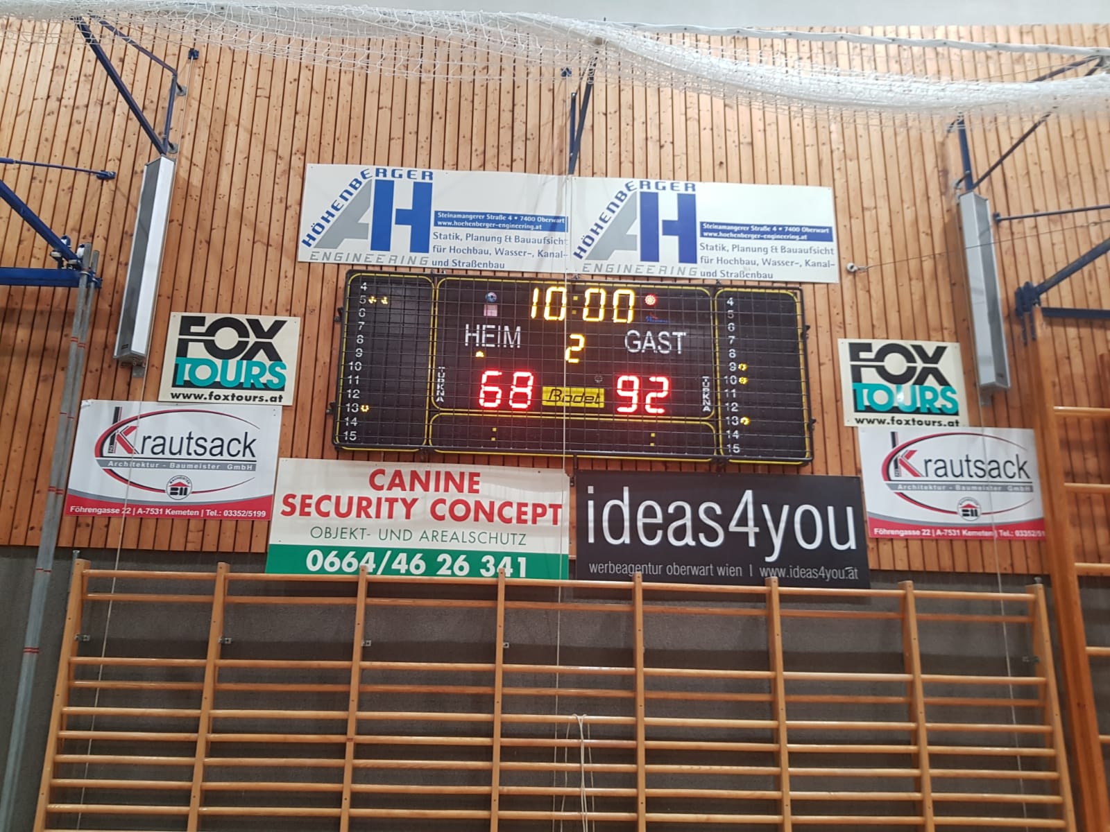 Oberwart Gunners (Rak.) - BC Prievidza 68:92