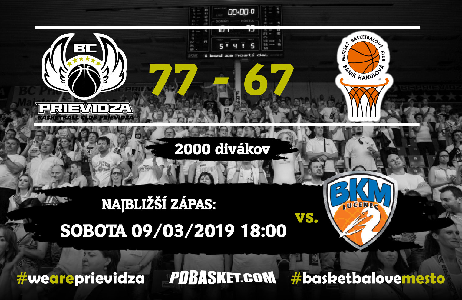 BC Prievidza – MBK Handlová 77:67 
