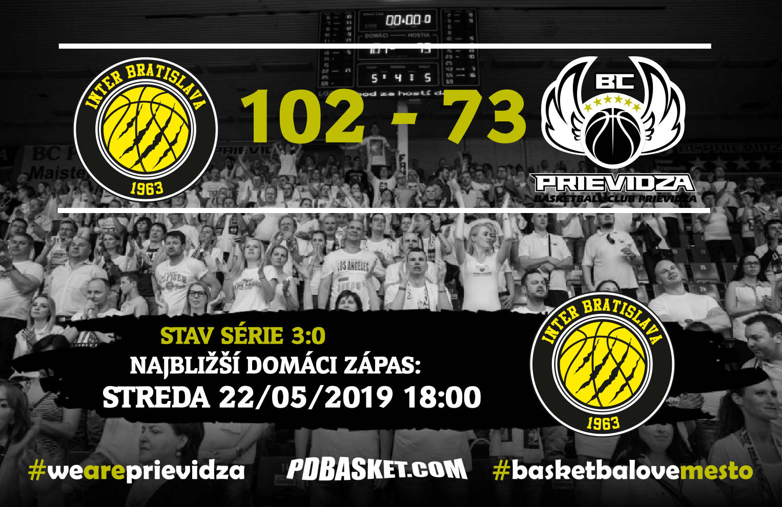 BK Inter Bratislava – BC Prievidza 102:73