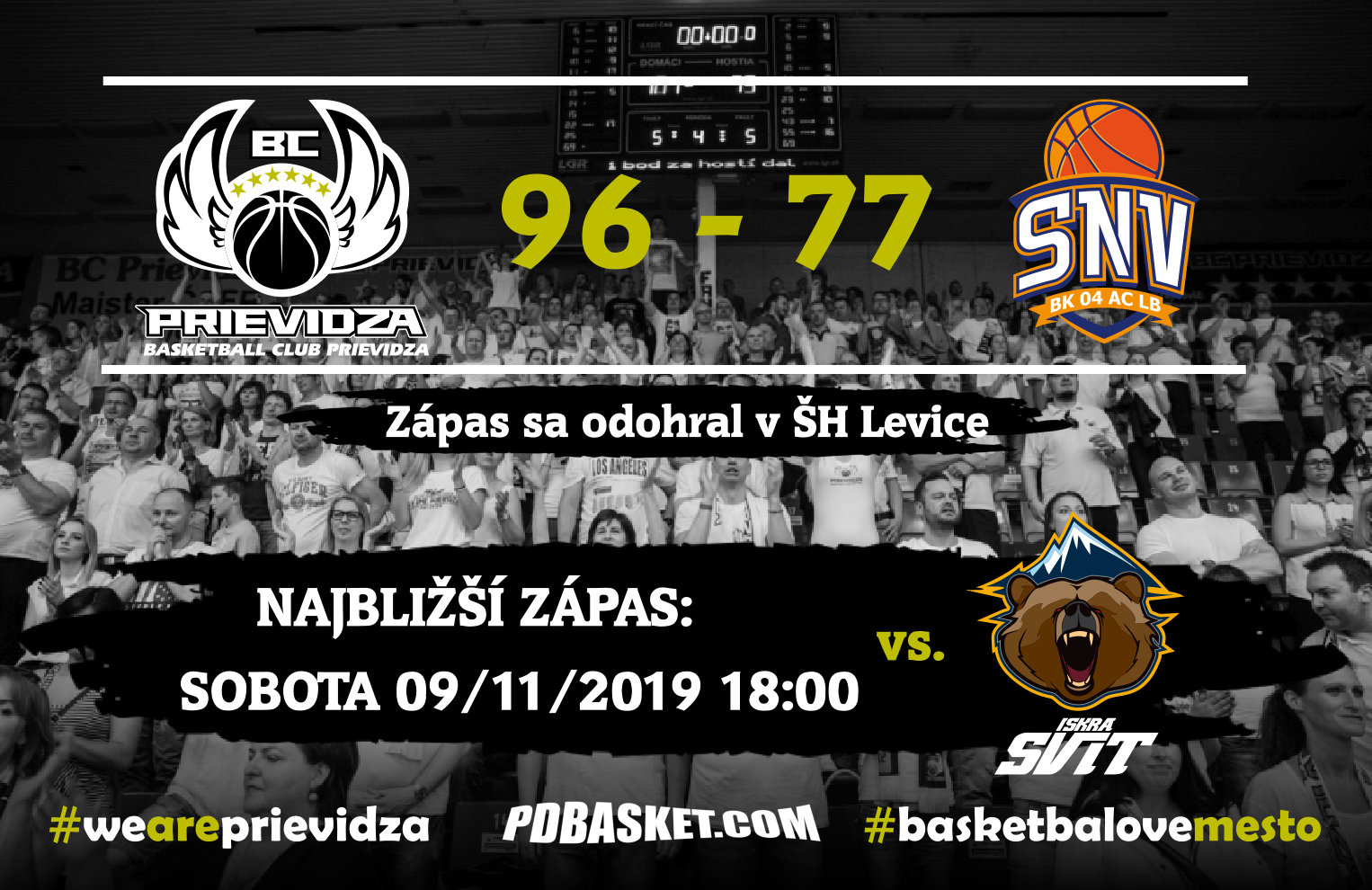 BC Prievidza - BK 04 AC LB Spišská Nová Ves 96:77