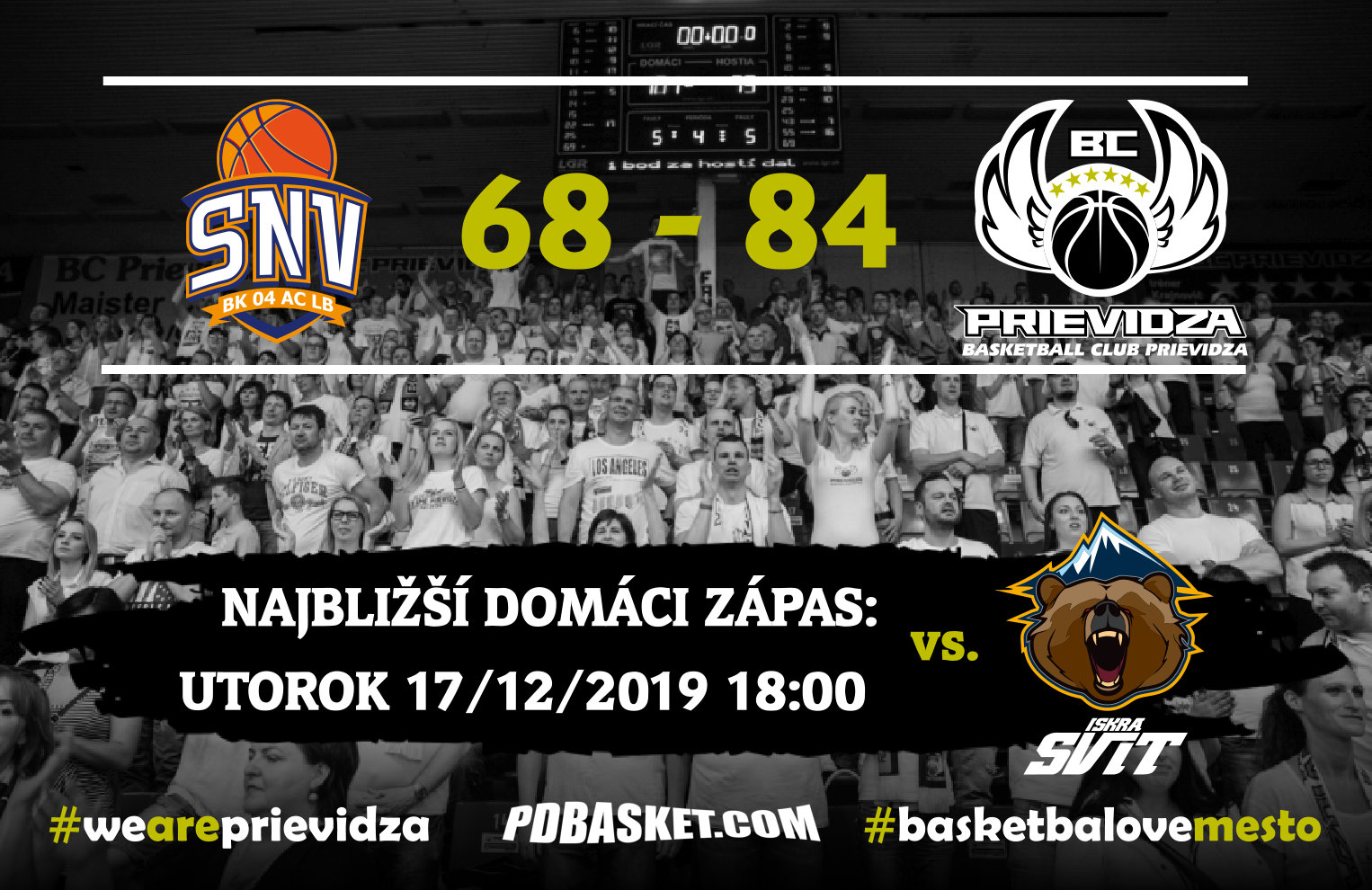 BK 04 AC LB Spišská Nová Ves - BC Prievidza 68:84