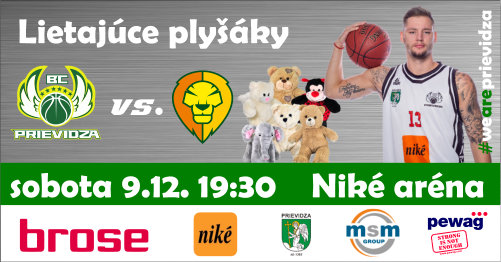 Lietajúce plyšáky! BC Prievidza - BK Levickí Patrioti