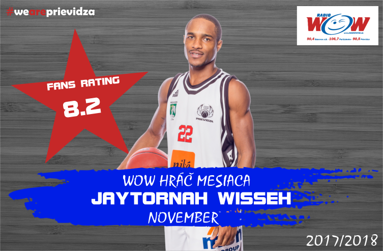 Hráčom mesiaca november Jaytornah Wisseh