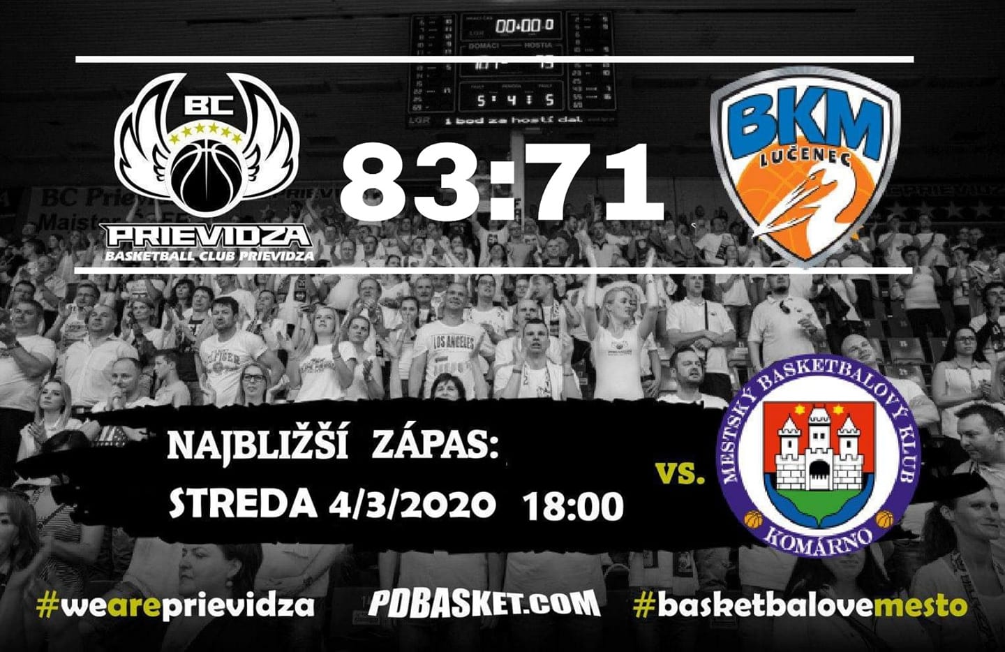 BC Prievidza - BKM Lučenec 83:71