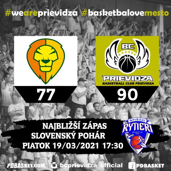 Patrioti Levice - BC Prievidza 77:90